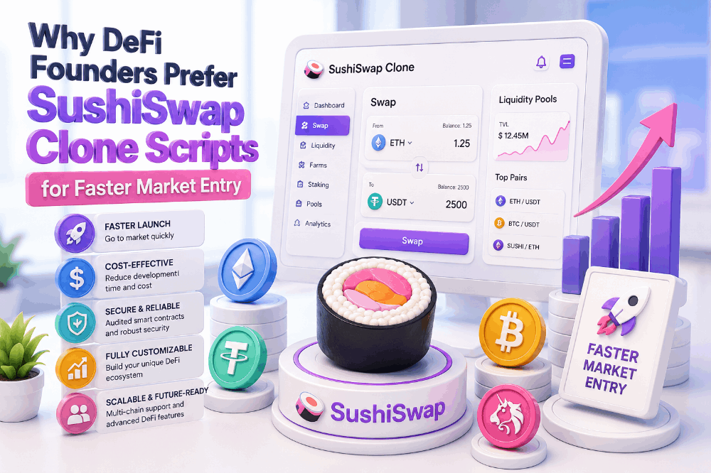 Why DeFi Founders Prefer SushiSwap Clone Scripts for Faster Market Entry