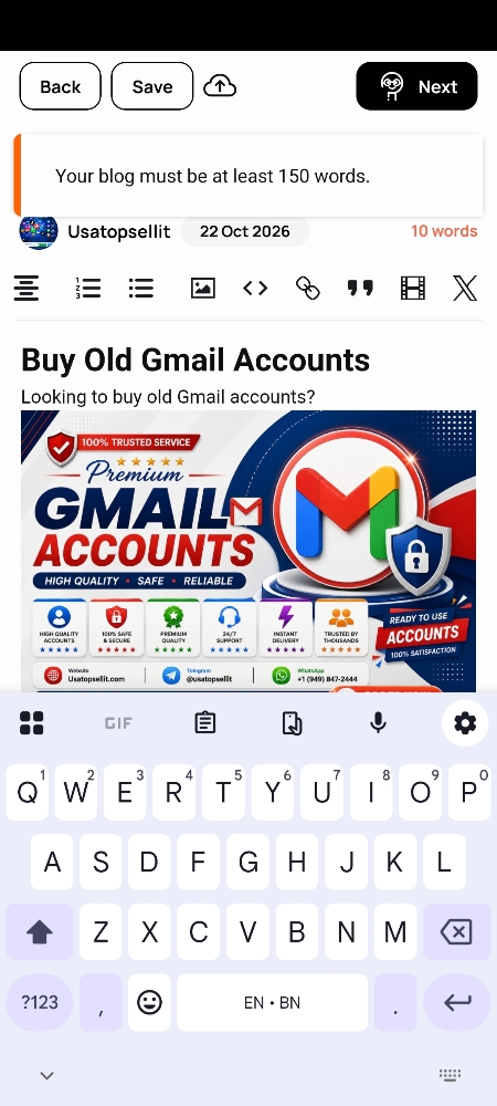 Buy old Gmail accounts