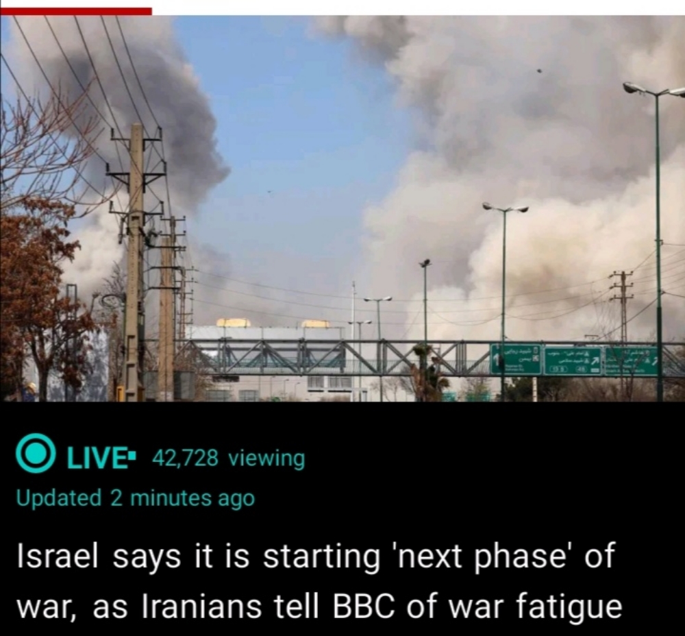 Israel says it is starting 'next phase' ofwar, as Iranians tell BBC of war fatigue