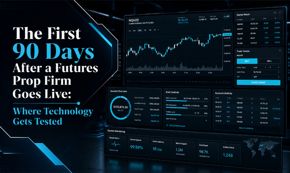 The First 90 Days After a Futures Prop Firm Goes Live: Where Technology Gets Tested
