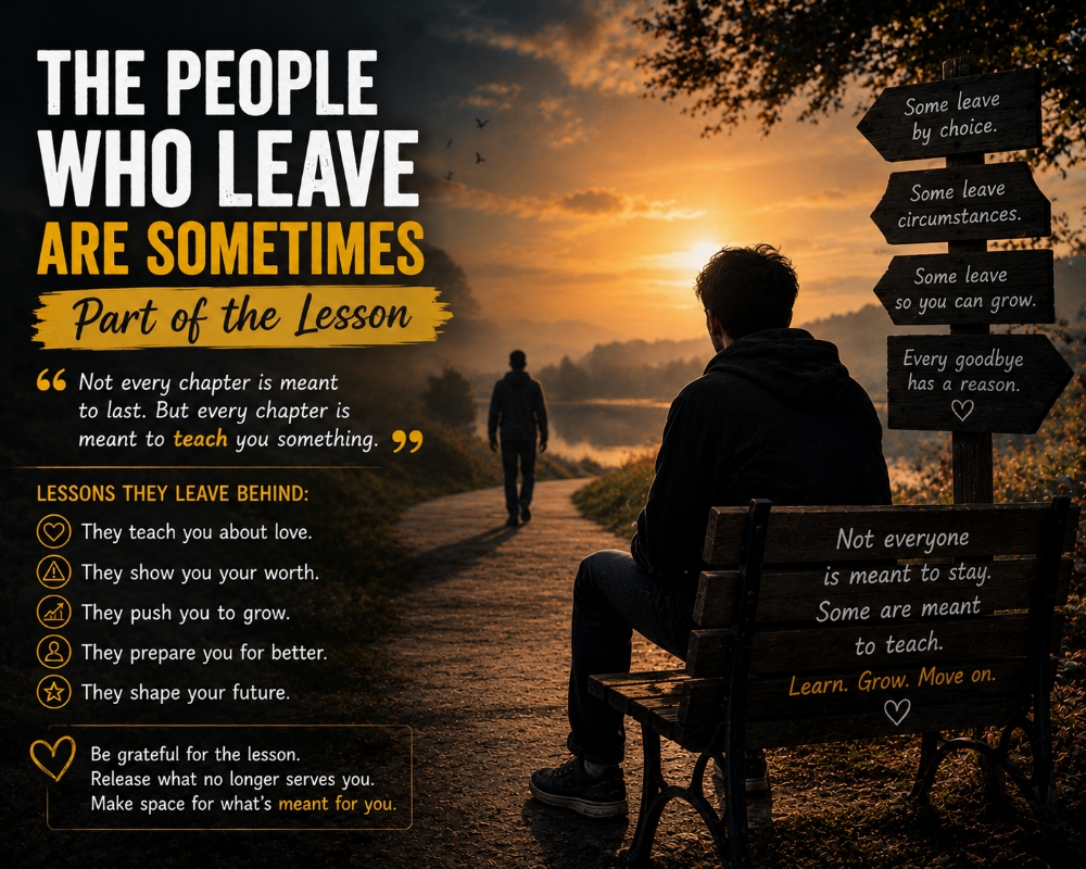 The People Who Leave Are Sometimes Part of the Lesson