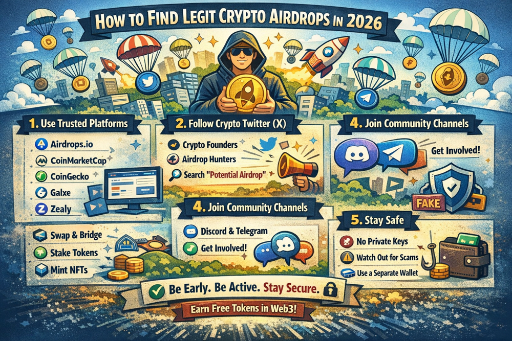 How to Find Legit Crypto Airdrops in 2026 🚀