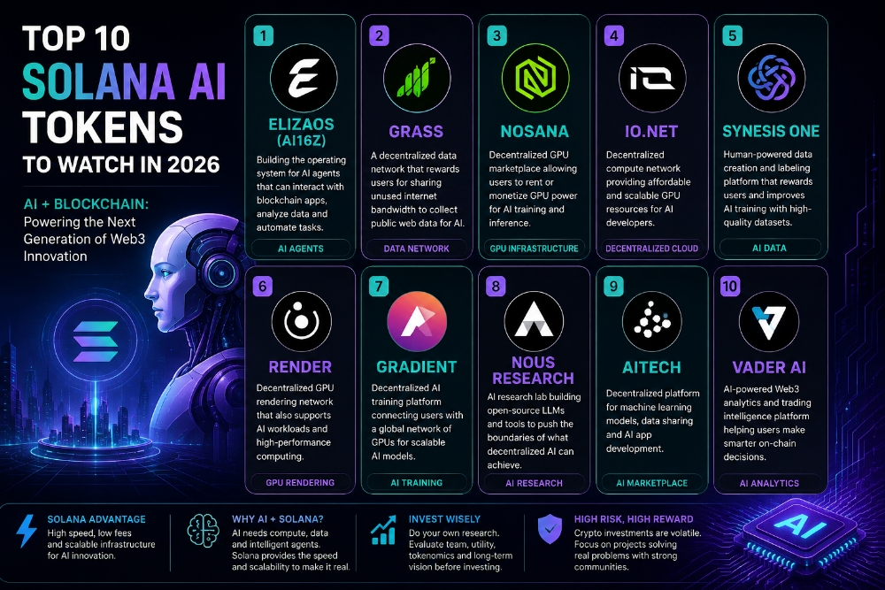 Top Solana AI Projects and Tokens to Watch in 2026